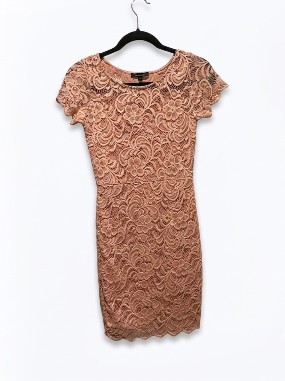 Ambiance Blush Lace Midi Dress
